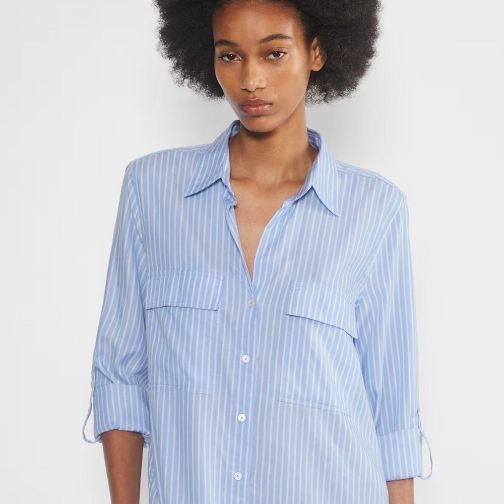Aritzia babaton utility button down shirt